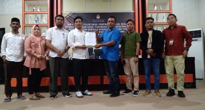KPU Boalemo menyatakan bapaslon jalur perseorangan Wahyudin Lihawa-Riko Djaini (Waliraja)  belum memenuhi syarat verfak ke satu dan masih ada kesempatan untuk memperbaiki.(Foto KPU)