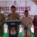 KPU Pohuwato menyampaikan keterangan pers terkait pendaftaran pasangan Saipul Mbuinga-Iwan Adam, Selasa (27/8/2024)