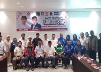 Pertemuan Tujuh Parpol Pohuwato, di gelar Warkop Oma, Marisa, Rabu (14/08/2024) (Yusuf/Gopos)