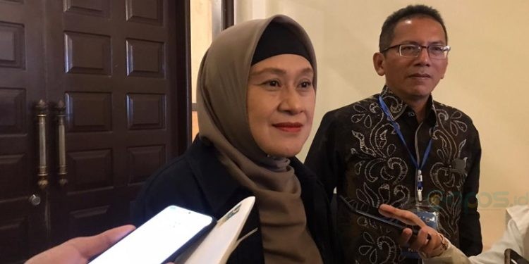 Lola Junus saat diwawancari di Hotel Grand Quality, Kota Gorontalo, Jumat (30/8/2024) (Foto Rama/Gopos)