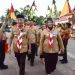 Bupati Pohuwato Saipul Mbuinga dan Wakil Bupati Pohuwato Suharsi Igirisa pada apel besar hari Pramuka ke-63 tahun 2024, tingkat kwartir Cabang Pohuwato berlangsung di Taman Anggrek, Kecamatan Paguat.(foto yusuf/gopos)