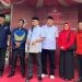 Pasangan Sofyan Puhi-Tonny Junus saat mendaftar ke KPU Kabupaten Gorontalo