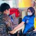 Pelaksanaan donor darah oleh ritel Indomaret, Sabtu (3/8/2024).
