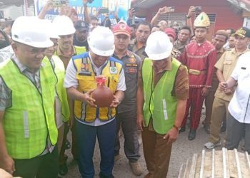 Peresmian konservasi perbaikan ruas jalan trans sulawesi Duhiadaa-Imbodu, Kabupaten Pohuwato, Selasa (13/08/2024) (Yusuf/Gopos)