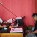 GB tersangka penikaman saat diperiksa penyidik Reskrim.(Foto Polresta)