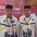 Calon Bupati dan Wakil Bupati Gorontalo Hendra Hemeto dan Warsito Sumawiyono saat konfrensi pers usai pengundian nomor urut di KPU Kabupaten Gorontalo, Senin (23/9/2024).(Foto Abin Gopos)