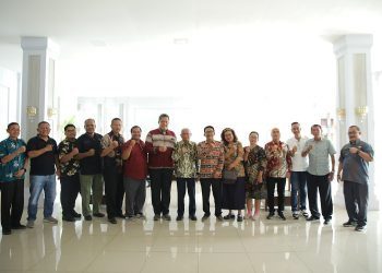 Bupati Asahan menerima audiensi Bamag Asahan di rumah dinas Bupati Asahan, Jumat (20/9/2024).