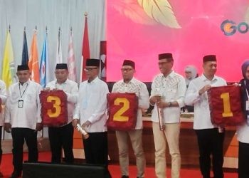 KPU Bone Bolango telah menetapkan nomor urut Cabup-Cawabup di Pilkada Bone Bolango, Senin 23-9-2024.