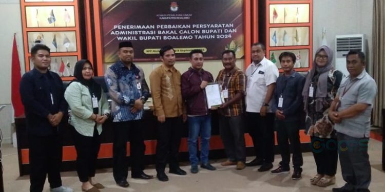 KPU Boalemo resmi menerima dokumen perbaikan persyaran administrasi dari lima pasangan calon Bupati dan calon Wakil Bupati Boalemo di hari terakhir, Minggu (8/9/2024).(Foto KPU)