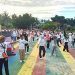 Kegiatan senam kebugaran dan pemeriksaan kesehatan bersama penyelenggara Pemilu PPK, PPS dan KPPS di Gorontalo Utara, Februari 2024 lalu (dok KPU)