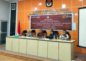 KPU Gorontalo Utara menggelar Rakor Persiapan Perekrutan Badan Ad Hoc (KPPS) Pilkada Serentak Tahun 2024. (KPU)
