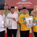 Hasil pengambilan nomor urut bagi Cabup dan Cawabup Gorontalo Utara, Senin (23/9/2024).(Foto Hulondalo.id)