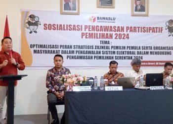 sosialisasi pengawasan partisipatif di Cabana Resort Boliyohutuo, Jumat (06/09/2024)