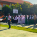 Para siswa SMK Kesehatan Bakti Nusantara Gorontalo saat melakukan upacara bendera.(Foto Klip Youtube)