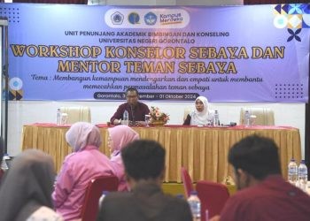 Pelaksanaan Workshop Konselor Sebaya dan Mentor Teman Sebaya, Senin (30/9/2024) (Foto:UNG)