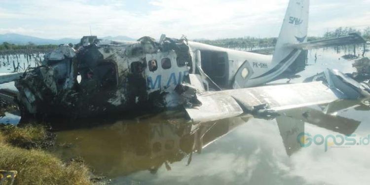 Pesawat SAM AIR Penerbangan Perintis Dikabarkan Jatuh pagi tadi di Kecamatan Randangan Kabupaten Pohuwato, Ahad (20/10/2024).(Istimewa)