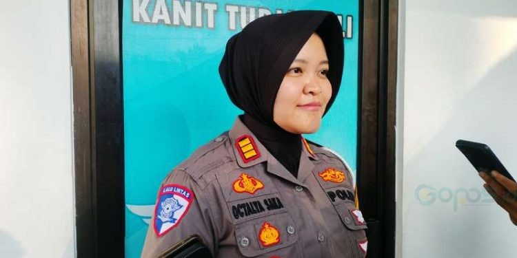 Kasat Lantas Polresta Gorontalo Kota, AKP Octalya Saka dikonfirmasi, Jumat sore (25-10-2024).