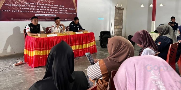 KPU Boalemo terus melakukan sosialisasi yang menyasar wilayah-wilayah terpencil yang sulit memperoleh akses informasi tentang tahapan Pilkada Serentak.(Foto KPU)