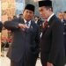 Presiden Republik Indonesia Prabowo Subianto (kiri), Menteri Pertanian Andi Amran Sulaiman (kanan) di Pelantikan DPR RI di Jakarta, Selasa (1/10/2024). ANTARA/HO-Humas Kementan