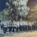 Personel keamanan dari Polres Gorontalo saat apel gelar pasukan di halaman Gedung Dinar Limboto, rabu (30/10/24)