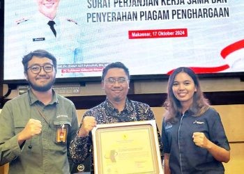 PT Pertamina Patra Niaga Sulawesi meraih penghargaan Zero Accident Tingkat Nasional dari Kementerian Tenaga Kerja pada acara Hari Jadi Sulawesi Selatan ke – 355 tahun di Rumah Jabatan Gubernur pada Kamis (17/10).