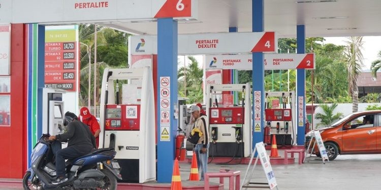 Ilustrasi salah satu SPBU Pertamina.(Foto Pertamina)