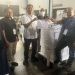 Ketua KPU Gorut bersama rombongan saat melihat surat suara untuk Pilkada Gorut yang dicetak di Bekasi Jawa Barat.
