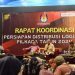 Foto KPU Kota Gorontalo menggelar rapat koordinasi persiapan distribusi logistik Pilkada 2024 di UTC Damil Universitas Negeri Gorontalo (UNG), Sabtu (23/11/2024).