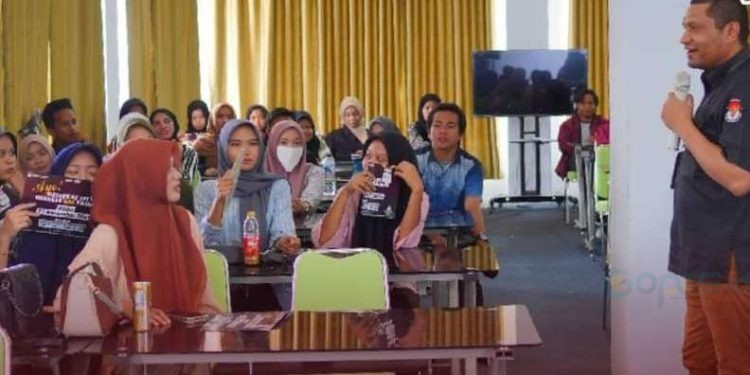 KPU Provinsi Gorontalo Sosialisasi Pendidikan Pemilih Kepada GMNI