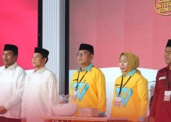 Debat publik kedua Pilkada Gorontalo Utara sukses digelar, Senin (4/11/2024).(Foto KPU)