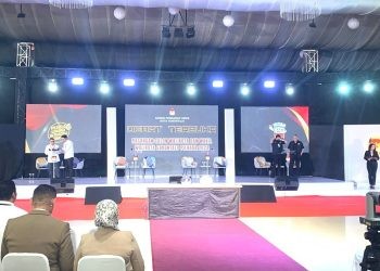 Suasana debat kedua Pilwako Gorontalo di Grand Sumber Ria, Rabu (6/11/2024) (Foto Rama/Gopos)