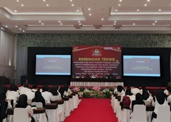 Pelaksanaan Bimtek KPPS di Gedung GPCC, Senin (18/11/2024)(Foto Rama/Gopos)