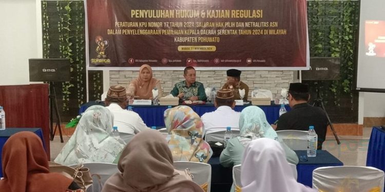 KPU Pohuwato gandeng ASN dukung partisipasi pemilih, berlangsung di MBR Marisa, Kamis (21/11/2024) (FOTO KPU)