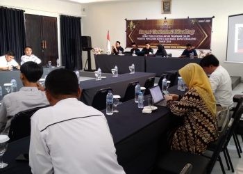 Technical meeting KPU Boalemo bersama para paslon di Cabana Resort, Rabu (6/11/2024).(foto KPU)