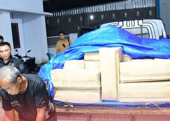 Logistik Pilkada Serentak tiba di gudang KPU Boalemo, Rabu (6/11/2024).(Foto KPU)