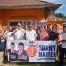 Calon Gubernur dan Wakil Gubernur Gorontalo nomor urut 1 Tonny Uloli dan Marten Taha saat kunjungan ke Kecamatan Bilato, Kabupaten Gorontalo, Sabtu (9/11/2024).