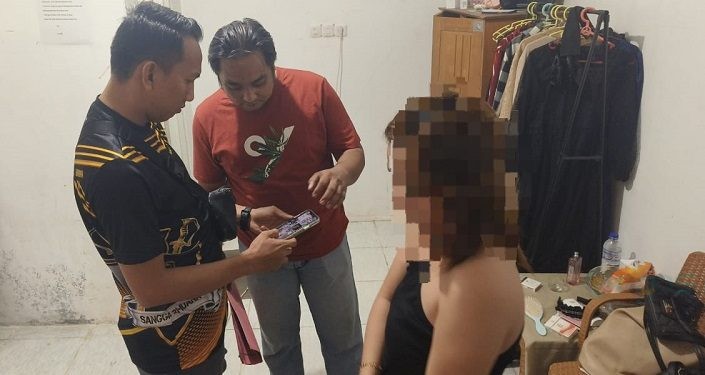 Satuan Reskri Polres Gorontalo Kota saat mengungkap kasus TPPO melalui aplikasi MiChat di Kota Gorontalo.