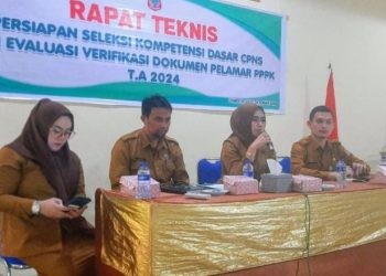 Rapat evaluasi verifikasi berkas pelamar PPPK.