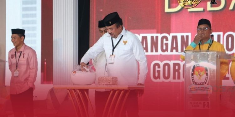 Suasana debat publik Pilkada Gorontalo Utara yang terakhir, digelar di Graha Anbril Kwandang, Jumat (15/11/2024).(Foto KPU)