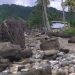 Abrasi pantai kini mengancam Desa Topi, Kecamatan Biau, Kabupaten Gorontalo Utara, Ahad (8-12-2024).