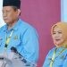 Pasangan Gusnar Ismail-Idah Syahidah saat mengikuti debat kandidat Gubernur-Wakil Gubernur Gorontalo yang diselenggarakan KPU Provinsi Gorontalo.
