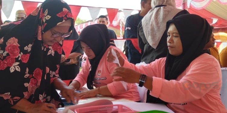 Dokumentasi simulasi pemungutan suara di TPS Boalemo beberapa waktu lalu.(Foto dok KPU)