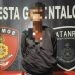RFY saat diamanakan oleh Sat Reskrim Polresta Gorontalo terkait dugaan  penikaman terhadap temannya MAM alias Azar.