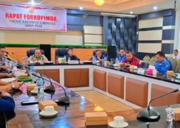 Rapat Forkopimda Kabupaten Gorontalo tentang persiapan Nataru. (Foto: Istimewa)