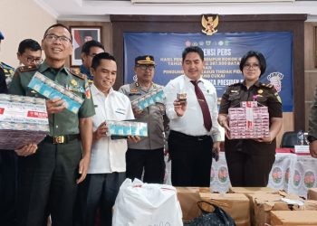 Rokok ilegal yang berhasil disita oleh Bea Cukai Gorontalo sepanjang 2023-2024 di wilayah Provinsi Gorontalo.(Sari/Gopos)