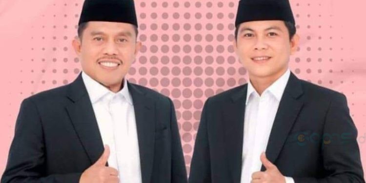 Calon Bupati dan Wakil Bupati Gorontalo Utara terpilih Roni Imran dan Ramdhan Mapaliey.(foto dok)