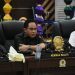 Ketua Komisi II DPRD Kota Gorontalo Herman Haluti saat RDP dengan Dinas Pendidikan dan Bank Sulutgo terkait penyelesaian hilangnya dana BOS milik SDN 56 Kota Timur. (Foto humas/dekot)