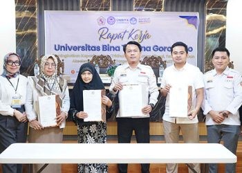 Foto Rapat Kerja UNBITA bersama seluruh pimpinan dan tenaga pendidik di Aula Inovasi UNBITA (Foto/UNBITA)