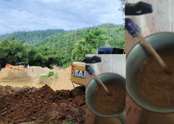 Kolase foto aktivitas pertambangan liar dan krisis air bersih di Kecamatan Popayato cs, Kabupaten Pohuwato.