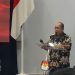Adhan Dambea saat menghadiri penetapan pasangan Pemenang Pilwako Gorontalo di KPU Kota Gorontalo